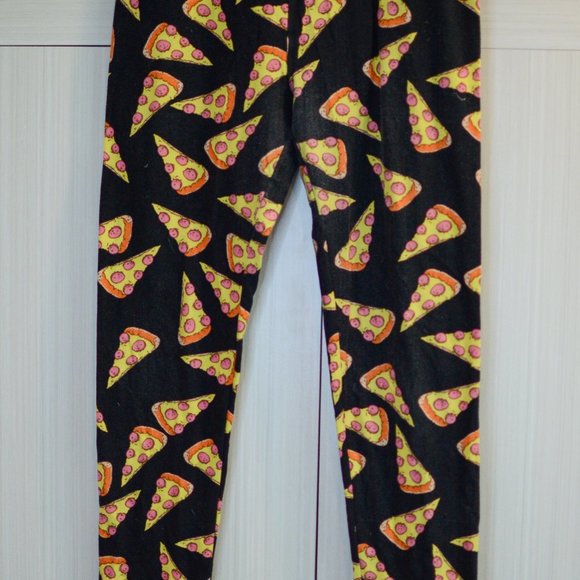 3/ $20 Lularoe PIZZA Leggings - Picture 2 of 4
